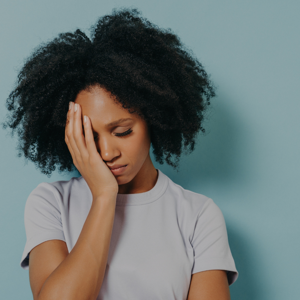 Woman looking sad