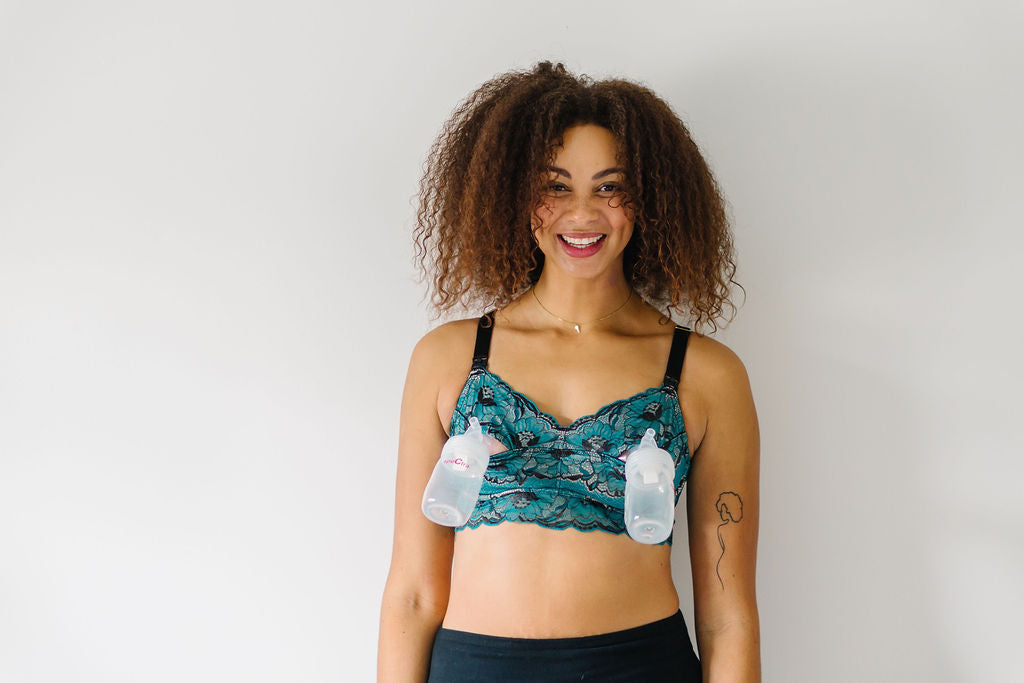 ayla - ayla luxury - ayla teal - ayla pumping bra - pumping bra - ayla pumping bra model - pumping bra - the dairy fairy
