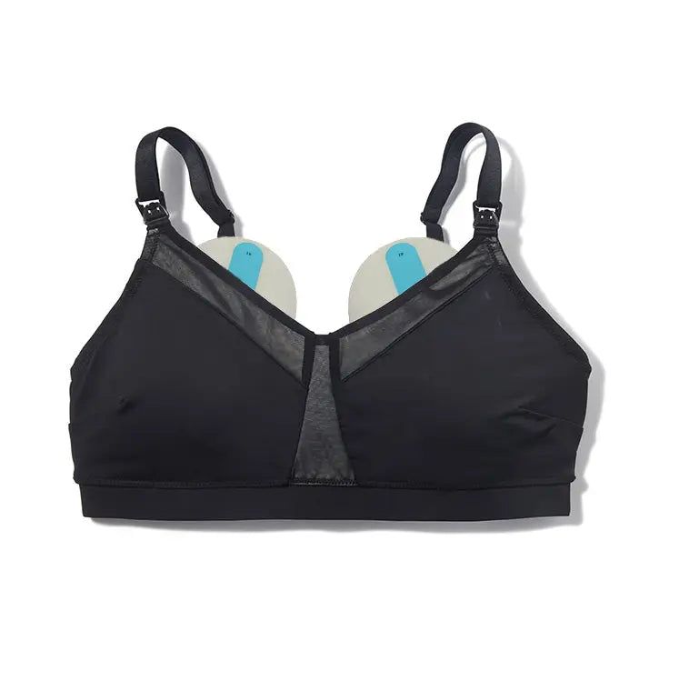 Daily Nursing plus pumping bra black laydowm image