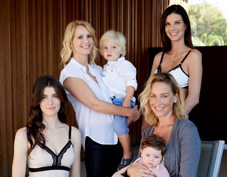 rose - rose bra - rose pumping bra - rose white - rose black and white - pumping bra - mom with baby