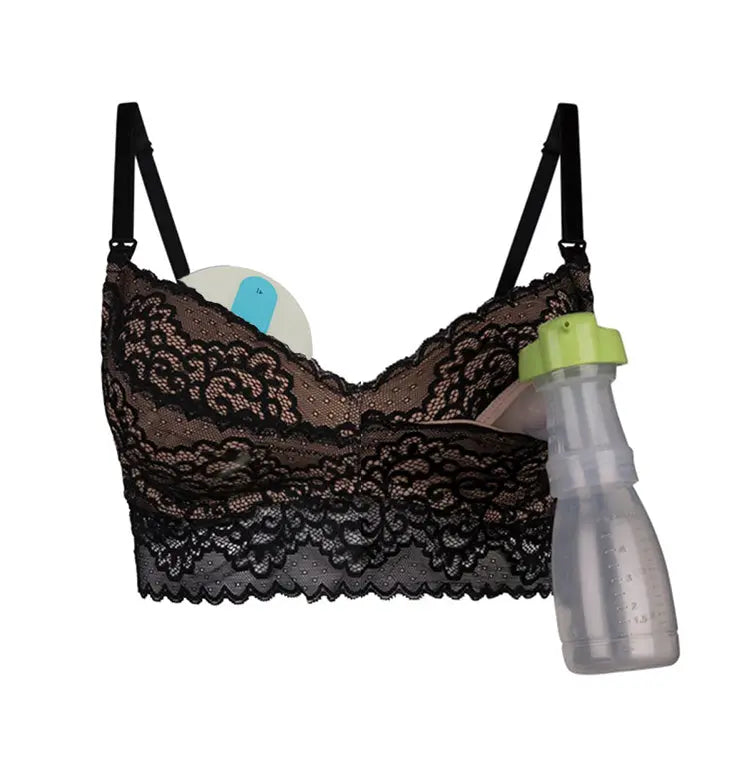 Ayla black pumping bra laydown image