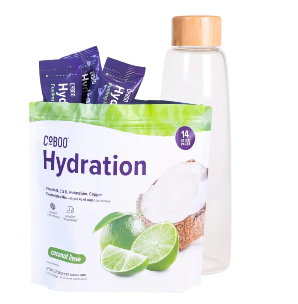 Mama Hydration Packets image from the front - Mama Hydration Packets coboo - coboo hydration - coboo - coconut - vitamin b - motherhood - the dairy fairy