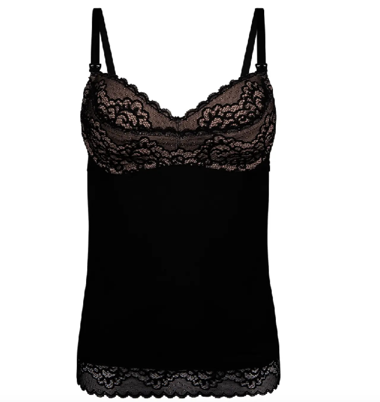 Leila nursing pumping tank black flatlay image