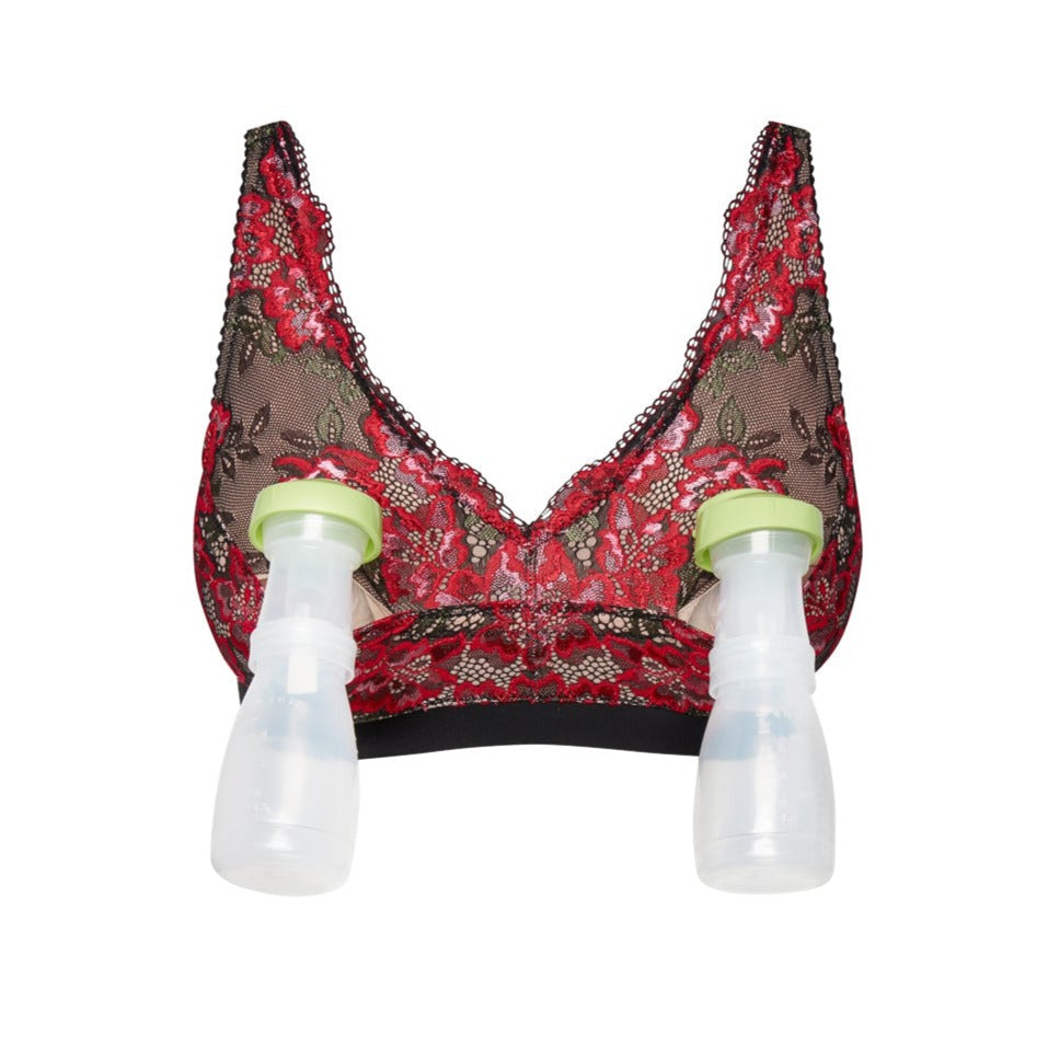 Ruby zinnia floral pumping bra