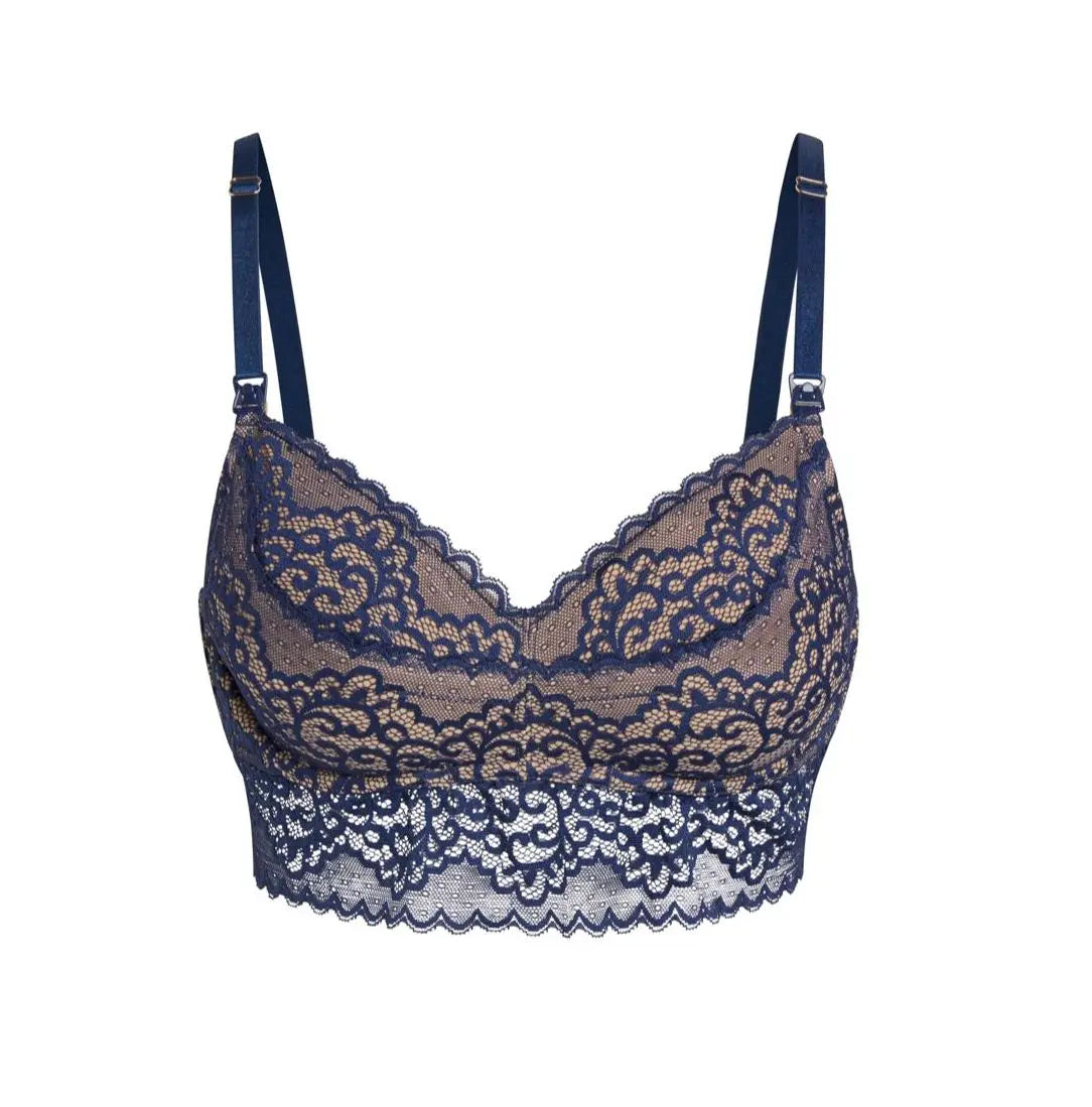 All-Lace Nursing & Pumping Bra  Black Pebble – Lily of the Valley