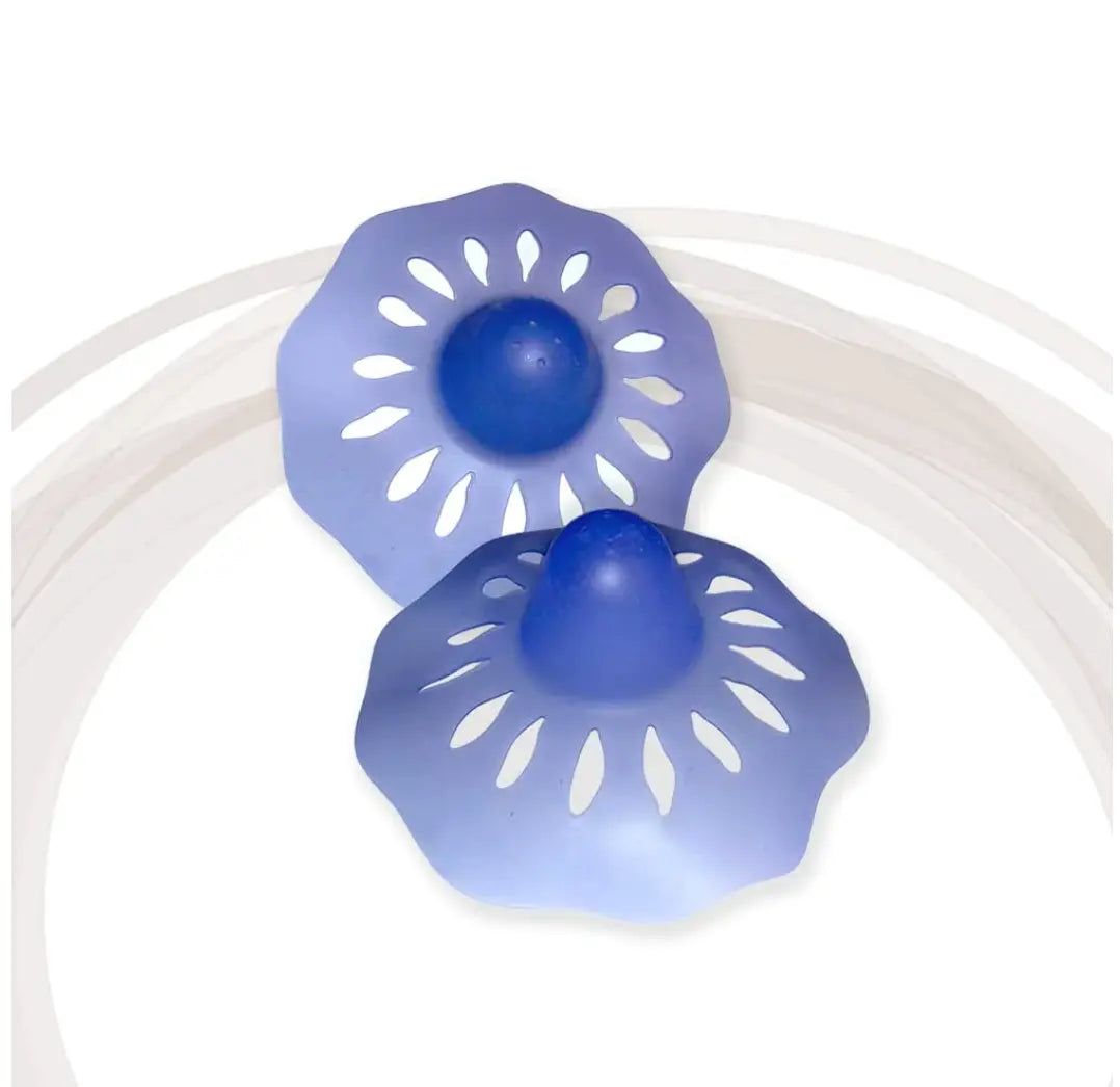 Blue silicone nipple shields