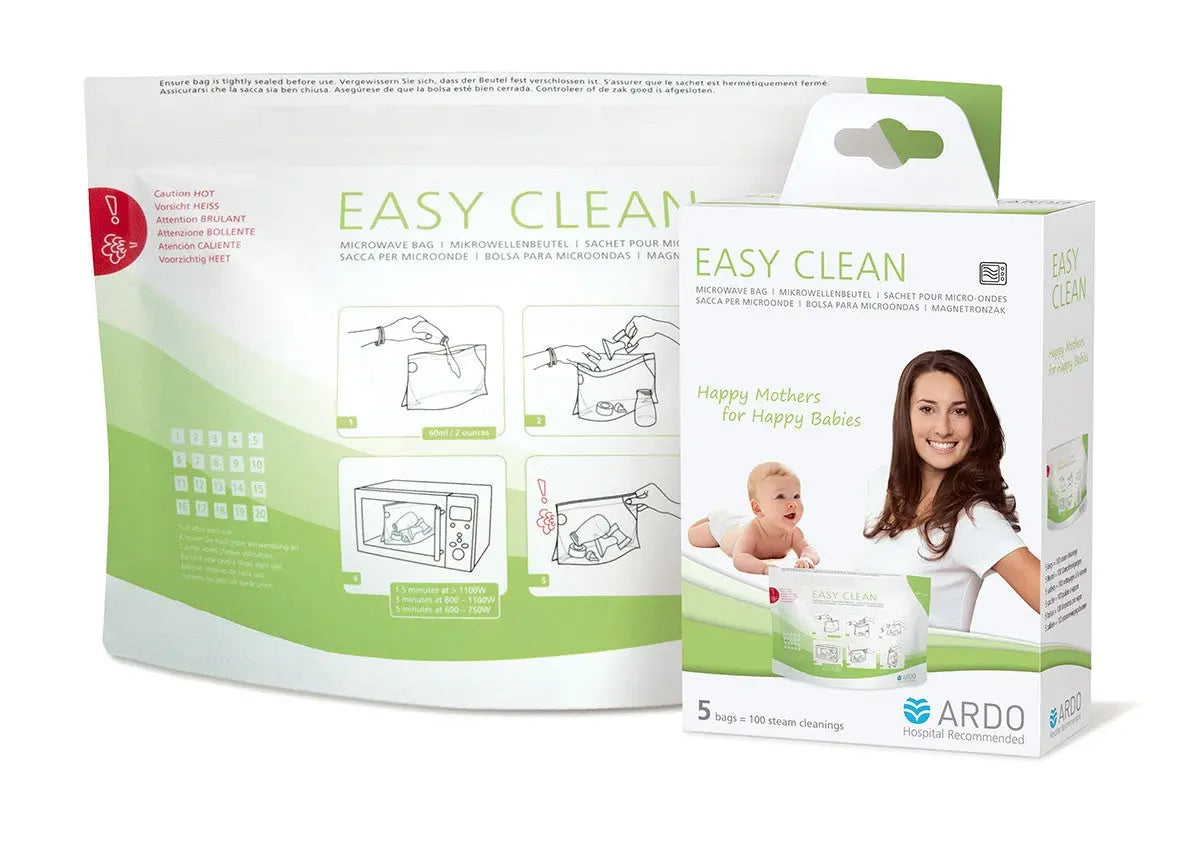 Ardo Care Easy Clean Microwave Bags image from the front - easy clean - motherhood - mother with baby